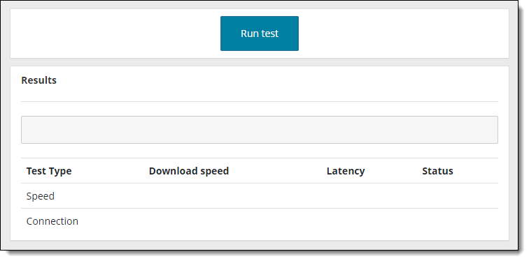 Connection Check application.